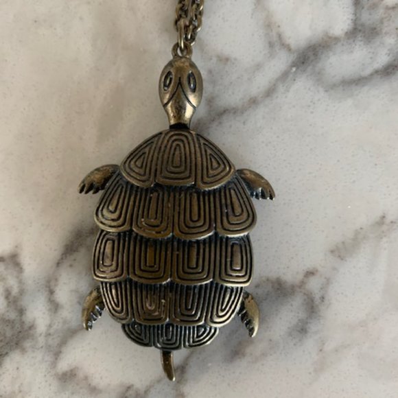 Bronze Metal Turtle Pendant